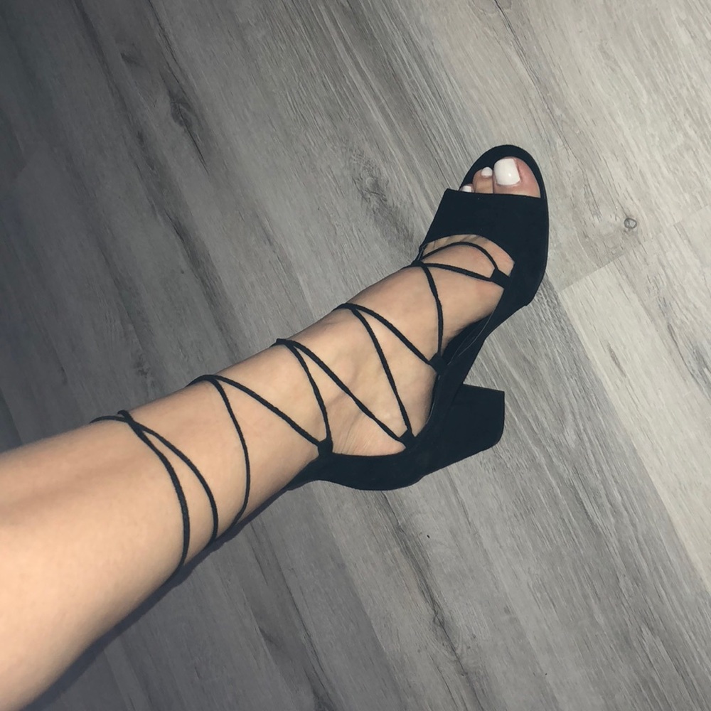 Laced up heels